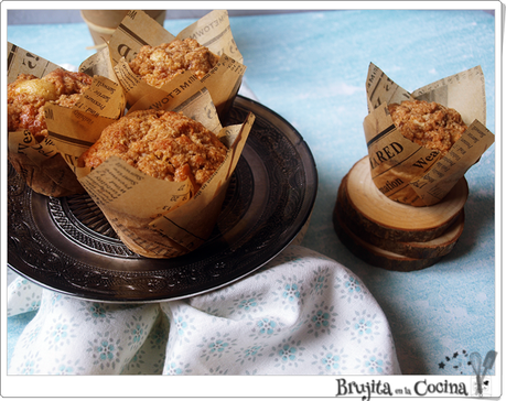 Muffins coco y piña con crujiente