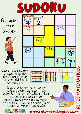 SUDOKU EN EL AULA Desafío matemático, Reto matemático, Problema matemático, Acertijos, Acertijos matemáticos, Retos mentales, Retos visuales, Sudoku, Puzzle matemático, Sudoku en el aula, Sudoku en clases, Sudoku escolar, Sudoku educativo