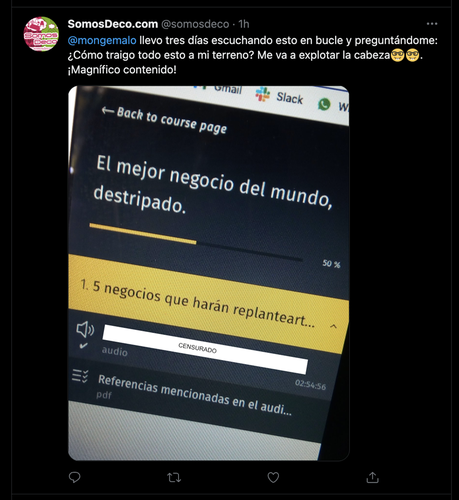 Problema con el que algunos vivirán toda su vida Llevo tres días escuchando esto en bucle y preguntándome: ¿Cómo traigo todo esto a mi terreno? Me va a explotar la cabeza. ¡Magnífico contenido!