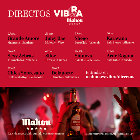 Directos Vibra Mahou 2023 recorrerá nueve ciudades en otoño
