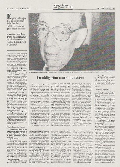 ENTREVISTA A ARANGUREN (1991)