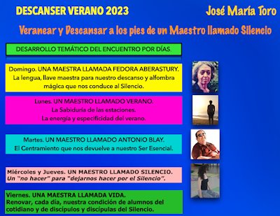 Descanser Verano 2023. Compartir nuestra presencia silenciosa. Un Descanser Verano 2023. Compartir nuestra presencia silenciosa. hacer