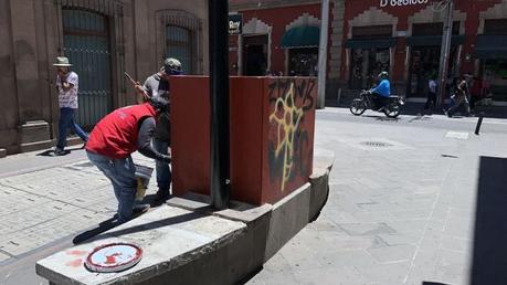 La Cuadrilla de Respuesta Inmediata del Gobierno municipal sigue avanzando con las mejoras al patrimonio del centro histórico.