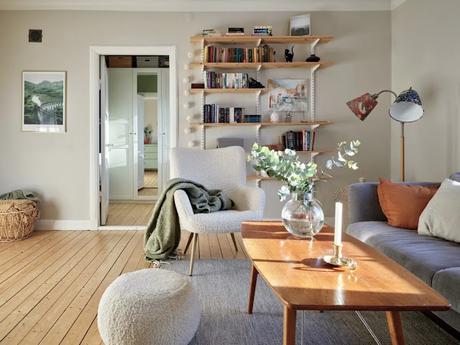 Cocina rústica en apartamento nórdico Cocina rústica en apartamento nórdico