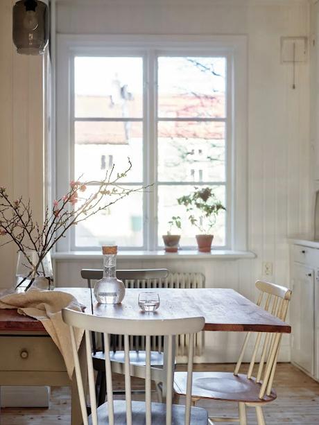 Cocina rústica en apartamento nórdico Cocina rústica en apartamento nórdico