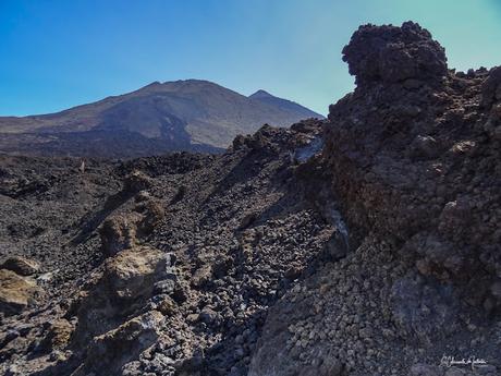 Coladas de Lava Negra Carretera TF38 de Pico Viejo Parque Nacional del Teide
