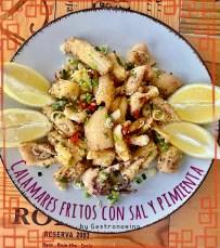 Calamares fritos con sal y pimienta estilo chino