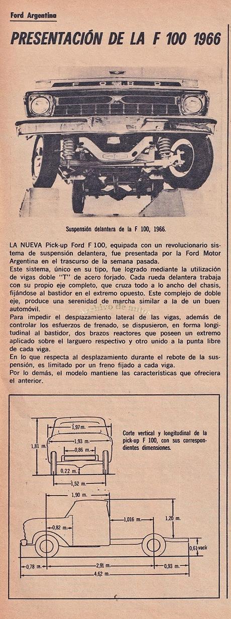 Ford F-100 y su eje delantero Twin-I-Beam presentado en 1966