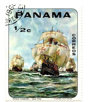 sello postal histórico de Panamá