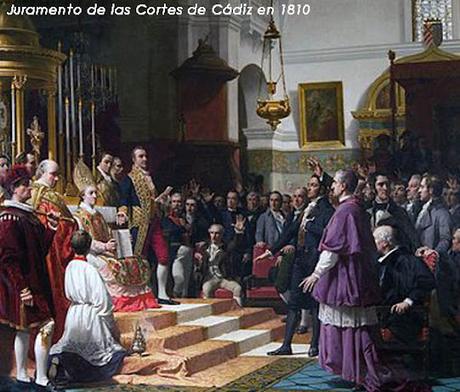 Las Cortes de Cádiz y la Constitución de 1812.