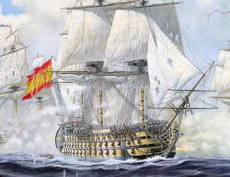 El combate naval de Trafalgar
