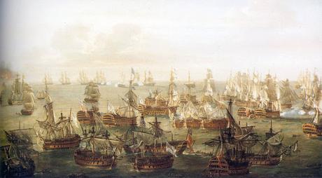El combate naval de Trafalgar