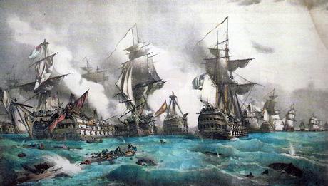El combate naval de Trafalgar