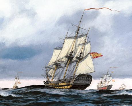 El combate naval de Trafalgar