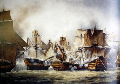 El combate naval de Trafalgar