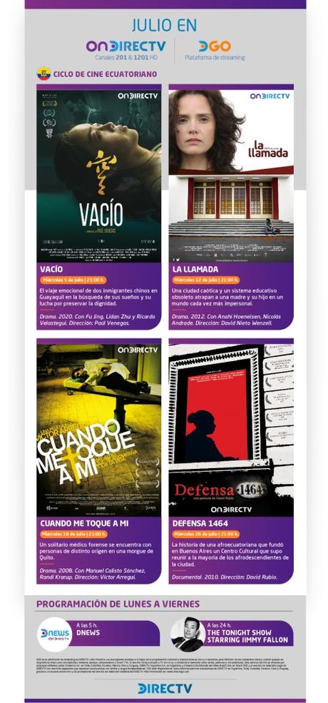 OnDIRECTV y DGO presentan un nuevo ciclo de cine ecuatoriano