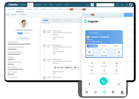 Ringover se integra con el CRM de Clientify para mejorar el contact center de pymes y startups Ringover se integra con el CRM de Clientify para mejorar el contact center de pymes y startups