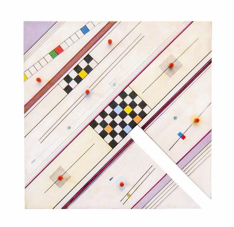 Centro Cultural La Moneda expone legado creativo del uruguayo Carmelo Arden Quin, gran artista del siglo XX Carmelo Arden Quin Damier (Damero), 1956 Óleo lijado y tinta sobre madera, varilla