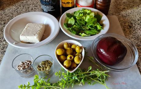 Ensalada de remolacha, feta y aceitunas Ensalada de remolacha, feta y aceitunas