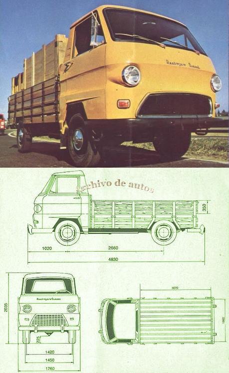 Rastrojero Diesel F-71 caja de madera 1974