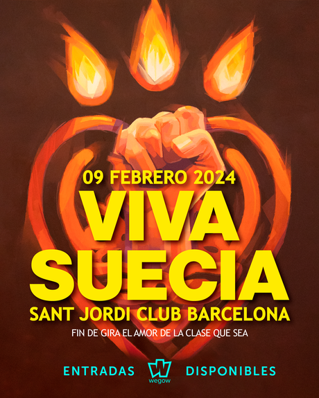 Fin de gira de Viva Suecia en Barcelona el 9 de febrero de 2024