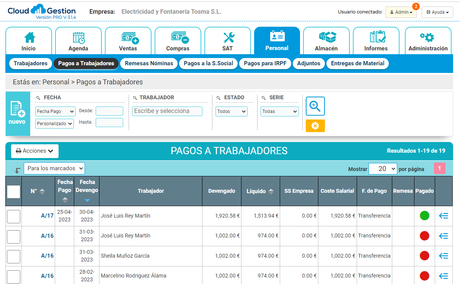 Crear pagos a trabajadores en Cloud Gestion Crear pagos a trabajadores en Cloud Gestion