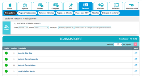 Crear trabajadores en Cloud Gestion