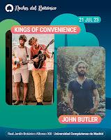 Concierto de Kings Of Convenience y John Butler en Noches del Botánico