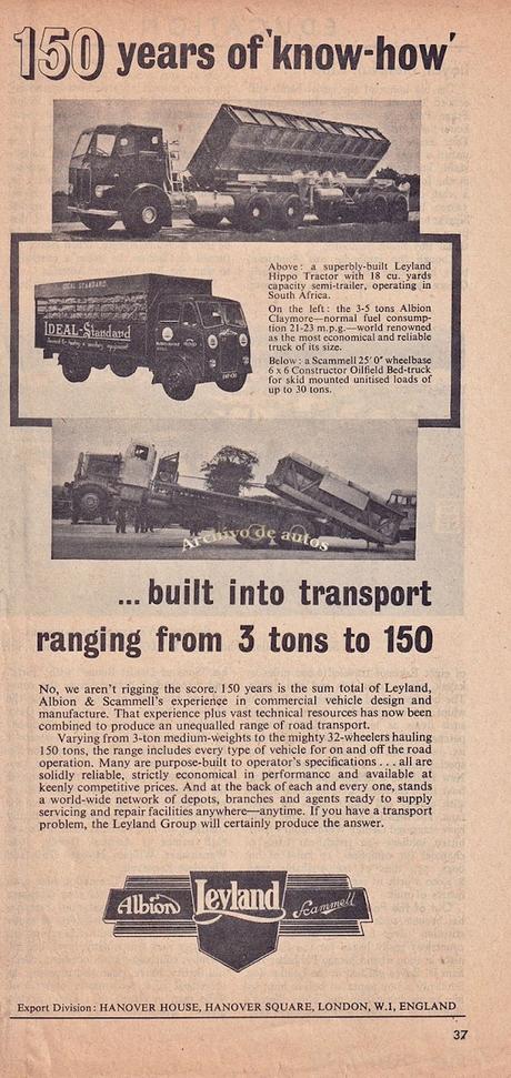 Albion, Leyland y Scammell tres marcas de camiones británicos