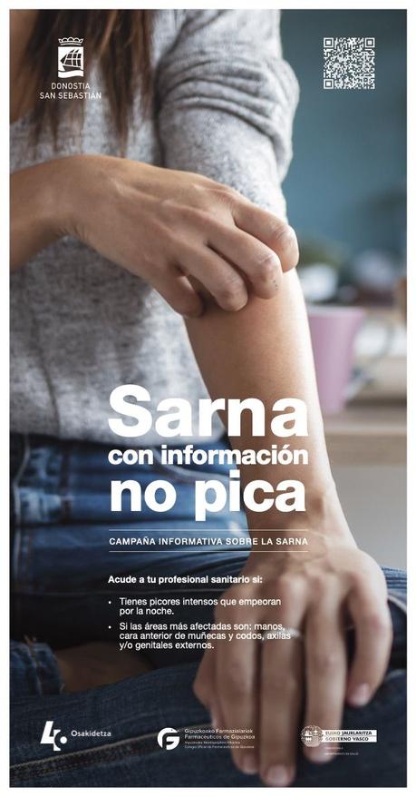 El Colegio de Farmacéuticos de Gipuzkoa colabora con el Ayuntamiento de San Sebastián en una campaña para la prevención de la escabiosis