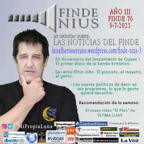 Mi opinión de la semana en FINDE NIUS (año 3 – finde 76) Mi opinión de la semana en FINDE NIUS (año 3 – finde 76)