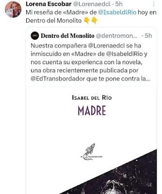 Reseña de MADRE por Lorena Escobar en Dentro del Monolito