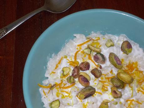 Arroz con leche de coco y pistachos  - * Coconut milk rice pudding