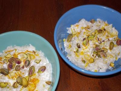 Arroz con leche de coco y pistachos  - * Coconut milk rice pudding