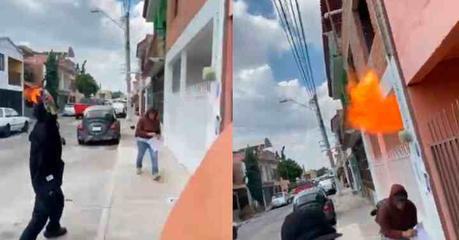 (video) Lanzan bombas molotov a casa de adolescente que supuestamente maltrato a gatito