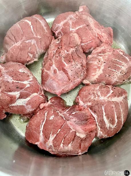 Carrilleras de cerdo estofadas (sous vide)