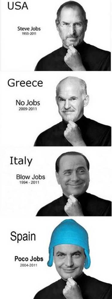 Jobs in USA, Greece, Italy and now, in Spain