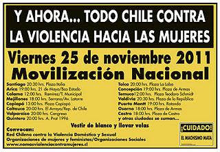 Declaración pública Red Chilena contra la Violencia Doméstica y Sexual 25 de Nov 2011