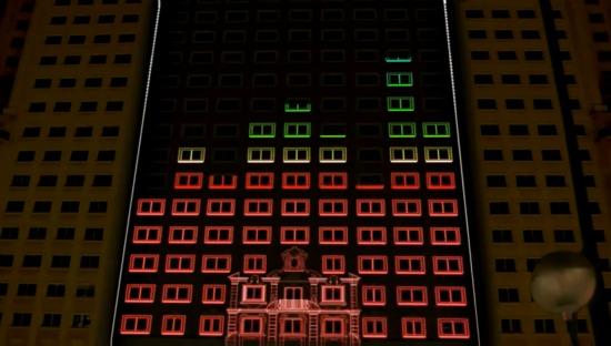 Impresionante mapping interactivo de Vodafone