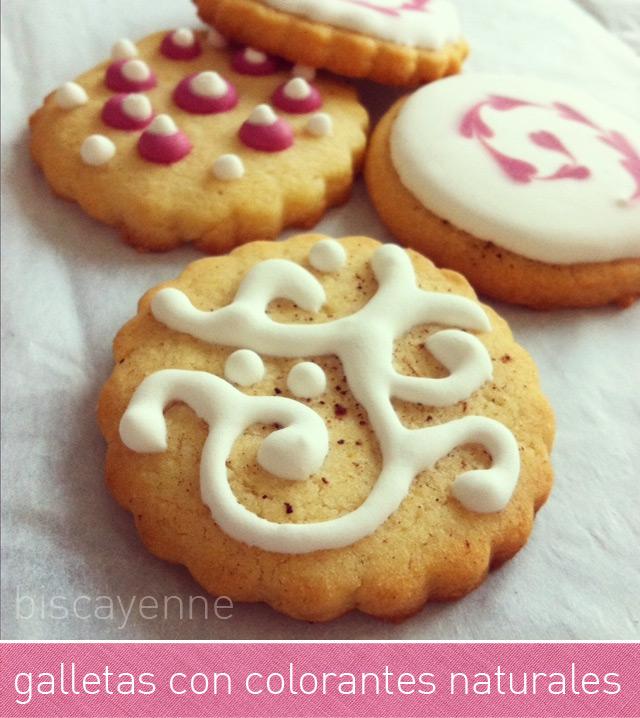 Galletas con colorantes naturales