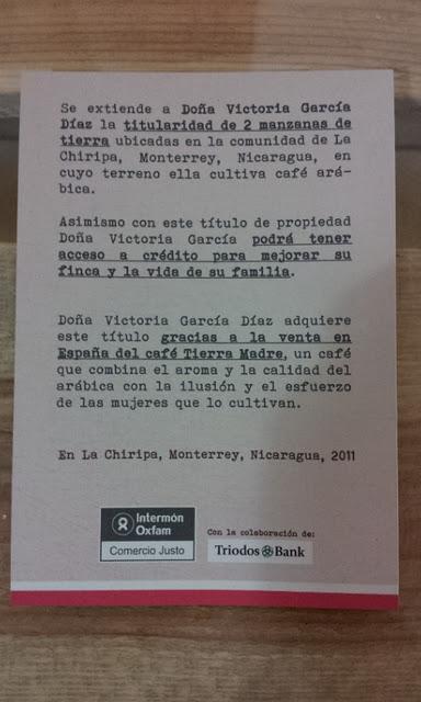 fotos de la presentación del Café de Comercio Justo Tierra Madre