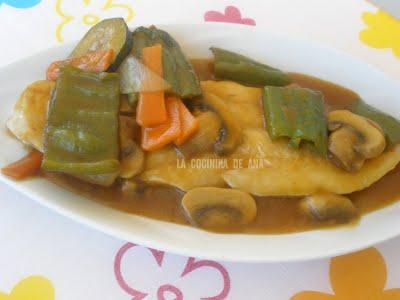 MERLUZA EN SALSA WOK (Oriental)