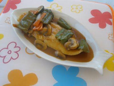 MERLUZA EN SALSA WOK (Oriental)