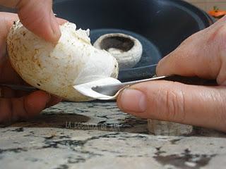 CHAMPIÑONES RELLENOS Y  VIAJE A MÓN SANT BENET