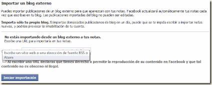 Importar un blog externo Importar un blog externo