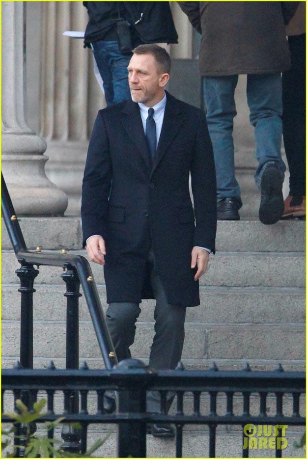 Daniel Craig en el set de Skyfall