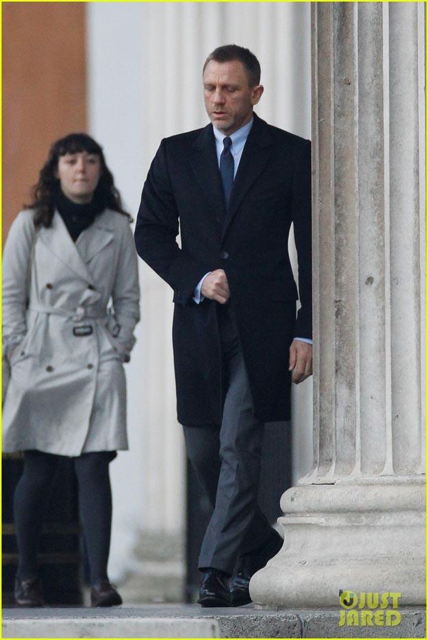 Daniel Craig en el set de Skyfall