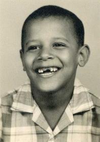 Barack Obama cuando era niño.