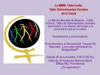 Invitación Taller de determinantes sociales en la Salud- MMM Chile