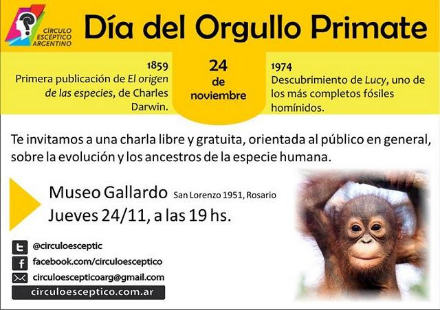 Día del Orgullo Primate: charlas abiertas en Rosario y Buenos Aires